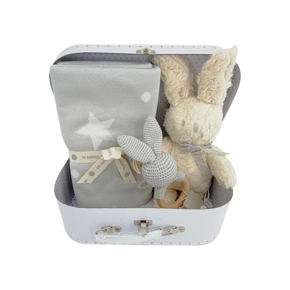 THE BLUEBERRY HILL Star Moon Bunny Gift Set Paperboard Suitcase Large